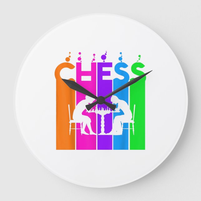 Chess Bubble Hobby And Sport Gift Idea Large Clock (Front)