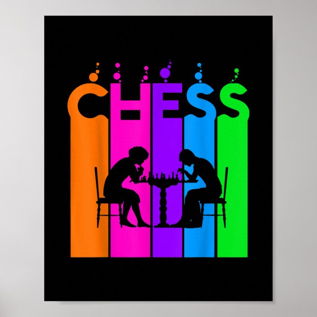Chess Bubble Hobby And Sport Gift Idea Poster (Front)