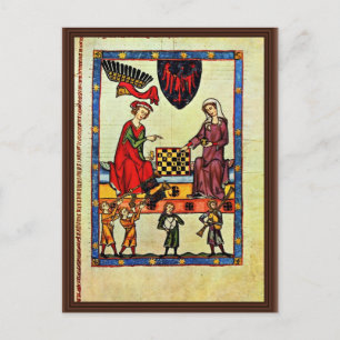 Chess,  By Meister Der Manessischen Liederhandsch Postcard