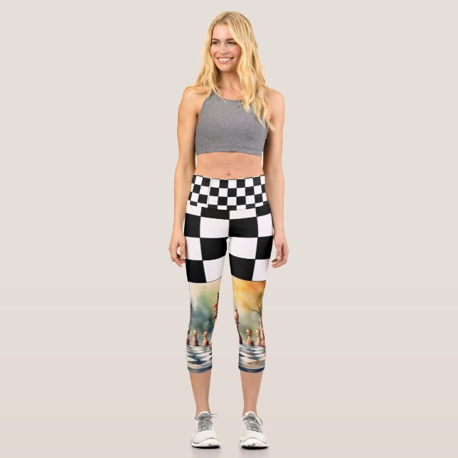 Chess Capri Leggings (Front)