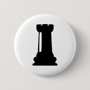 Chess castle 2 inch round button