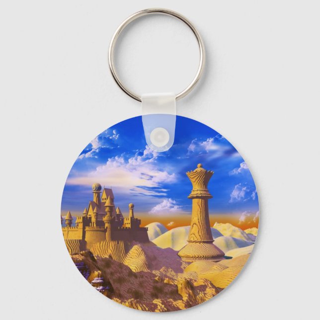 Chess Castle Keychain (Front)