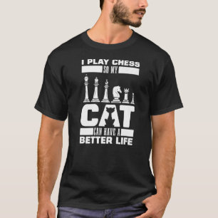Chess Cat Master Chessman Chessboard  Chess T-Shirt