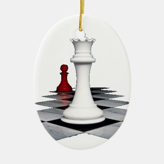 Chess Ceramic Ornament (Front)