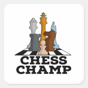 Chess Champ Square Sticker