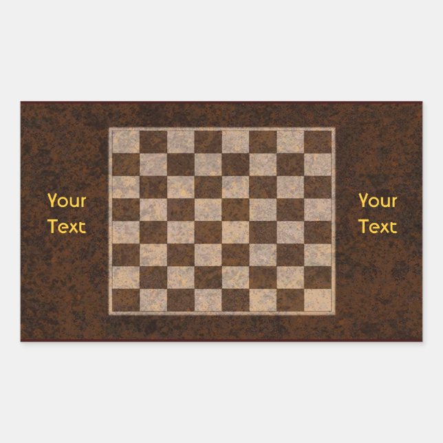 Chess, Checkers, Draughts Board Name Gift Tag (Front)