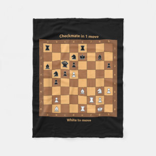 Chess Checkmate, Just Play Chess Quotes Graphic De Fleece Blanket