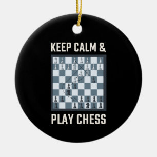 Chess Chess Board Chess Player Ceramic Ornament