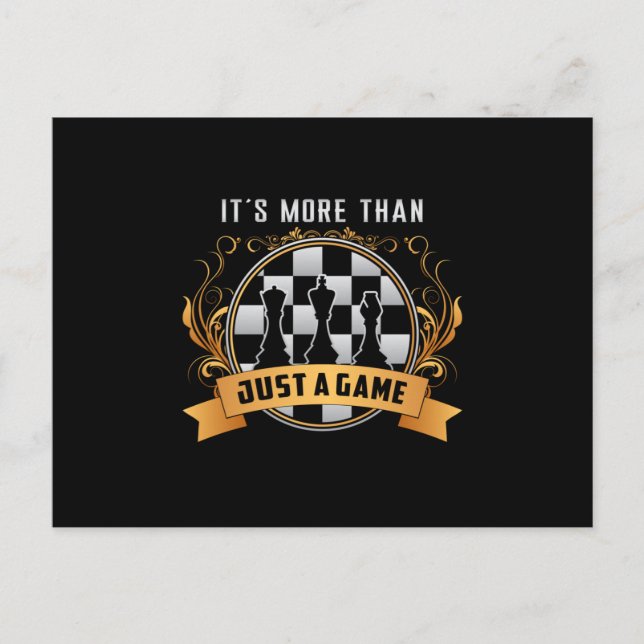 Chess Chess Board Game Checkmate Board Queen Gift Postcard (Front)