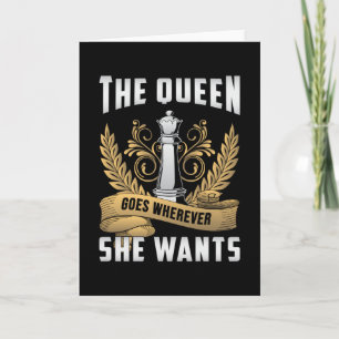 Chess Chess Board Queen Checkmate Board Game Gift Card
