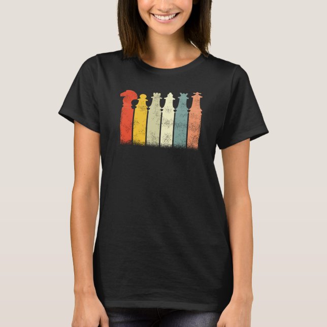 Chess Chess Game Chess Pieces Design T-Shirt (Front)
