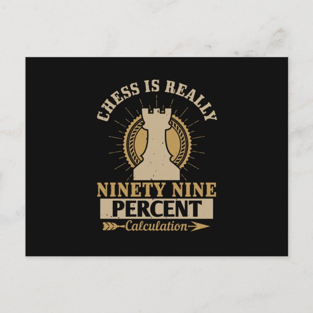 Chess - Chess is really 99% Calculation Postcard (Front)