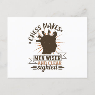 Chess - Chess makes men wiser Postcard