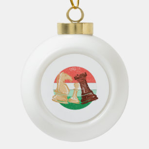 Chess - Chess Pieces Chess Player Gift Ceramic Ball Christmas Ornament