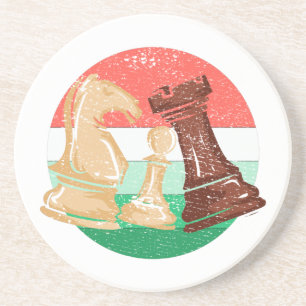 Chess - Chess Pieces Chess Player Gift Coaster