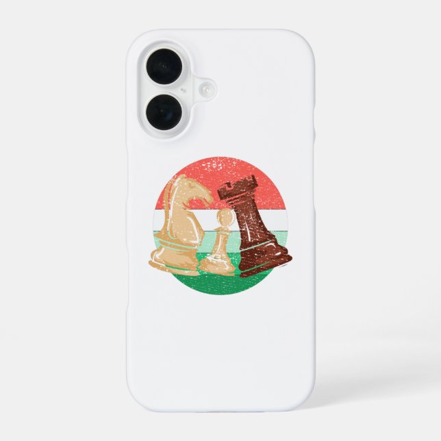 Chess - Chess Pieces Chess Player Gift iPhone 16 Case (Back)