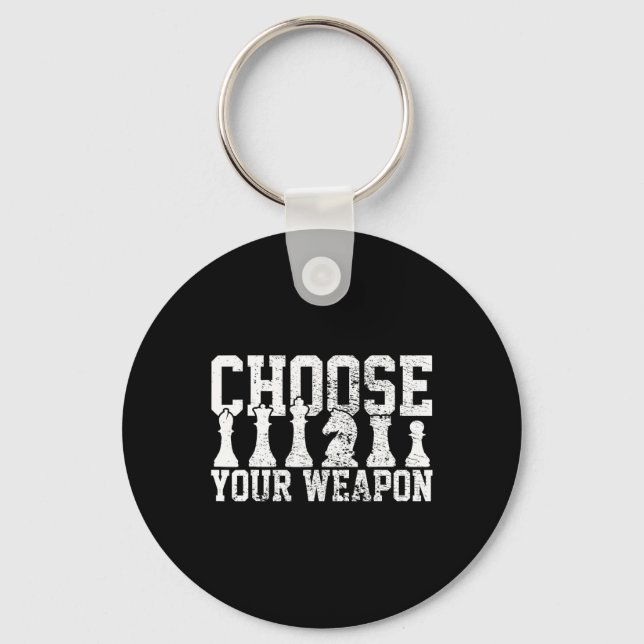 Chess Chess Player Chess Lover Chessmen Vintage  Keychain (Front)