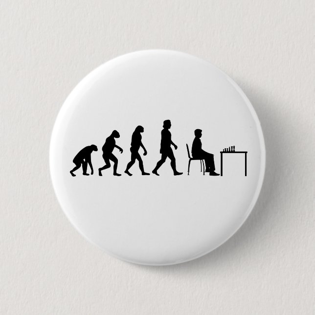 Chess - Chess Player Evolution 2 Inch Round Button (Front)