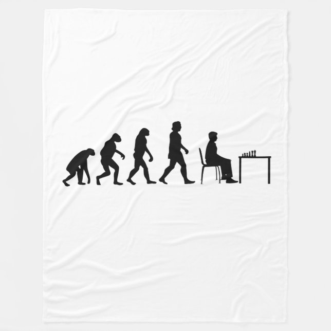 Chess - Chess Player Evolution Fleece Blanket (Front)