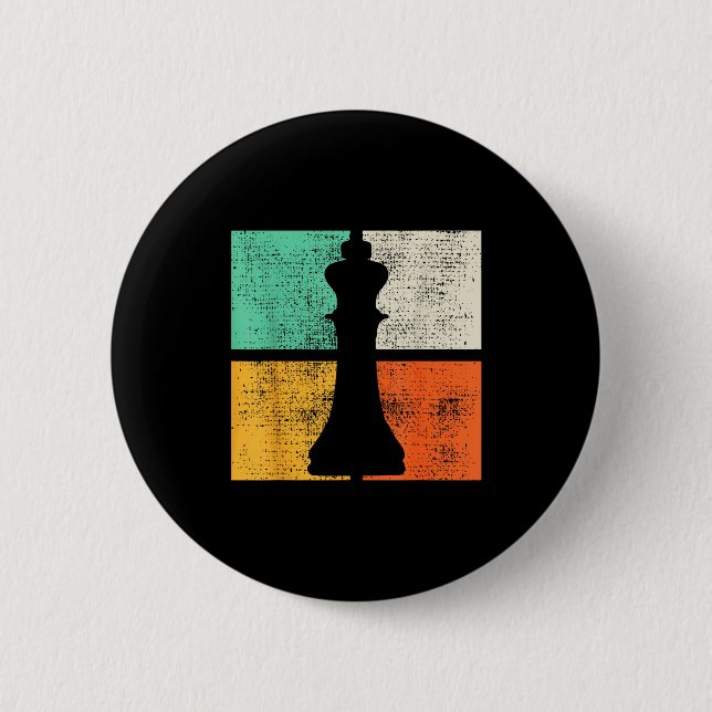 Chess Chessmen King Player  2 Inch Round Button (Front)