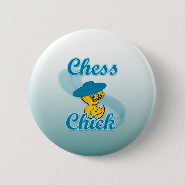 Chess  Chick #3 2 Inch Round Button (Front)
