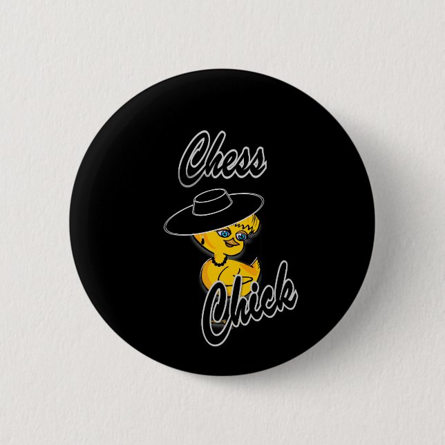 Chess Chick #4 2 Inch Round Button (Front)