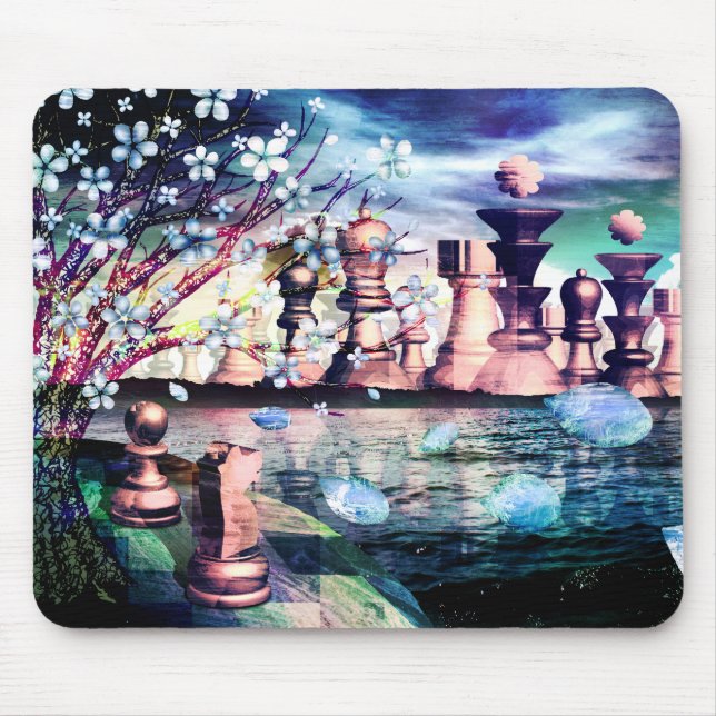 Chess City Fantasy Art "Coming Home" Mouse Pad (Front)