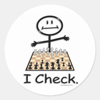 Chess Classic Round Sticker