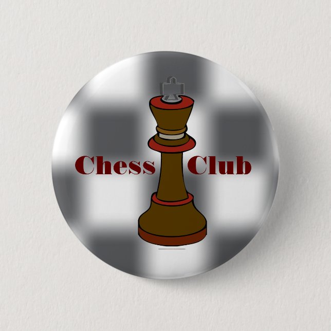 Chess Club or Chess Team Button (Front)