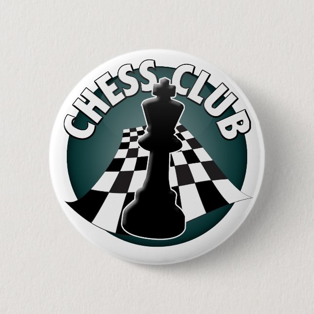 Chess Club Player or Chess Team Chessboard Picture 2 Inch Round Button (Front)