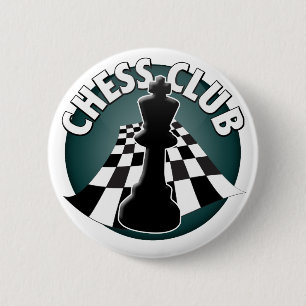 Chess Club Player or Chess Team Chessboard Picture 2 Inch Round Button