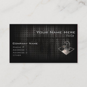 Chess; Cool Black Business Card