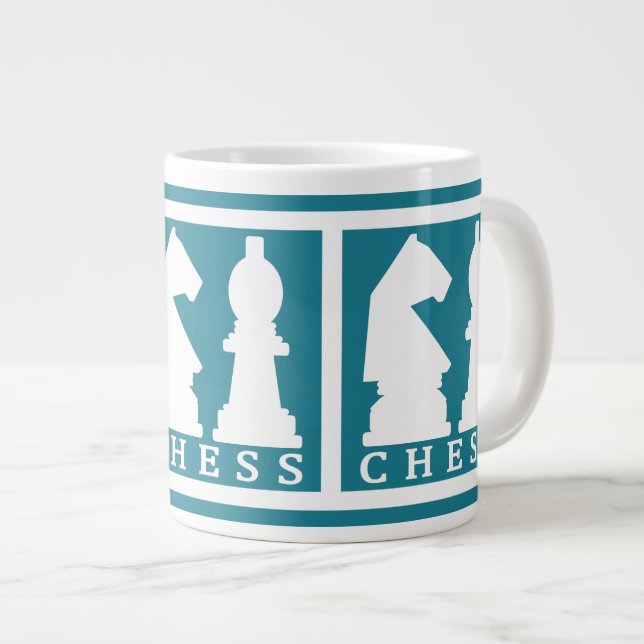 CHESS custom colour jumbo mug (Front Right)