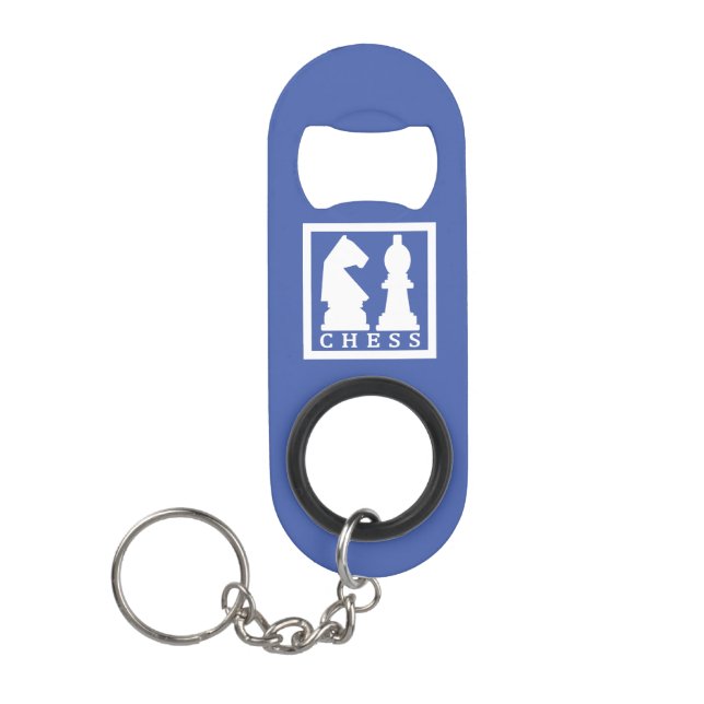 CHESS custom monogram & colour bottle opener Keychain Bottle Opener (Front)