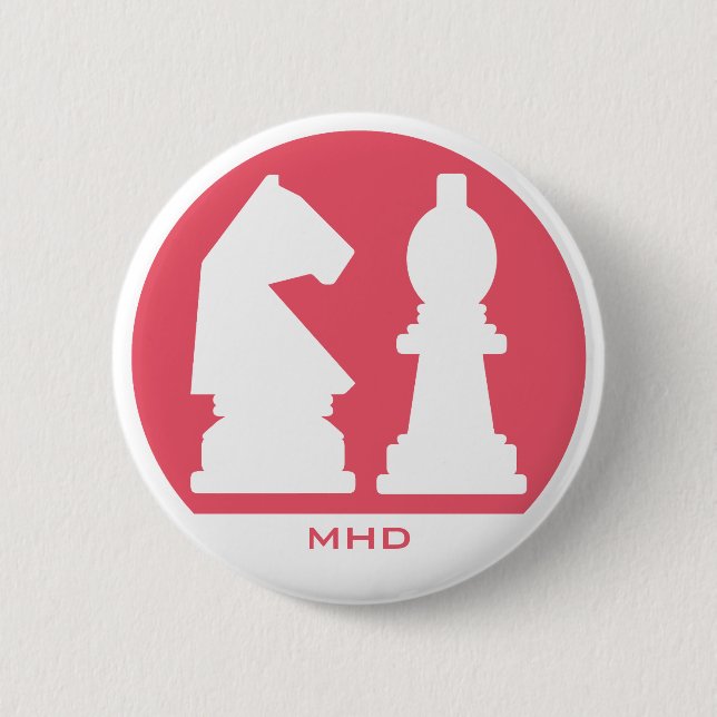 CHESS custom monogram & colour buttons (Front)