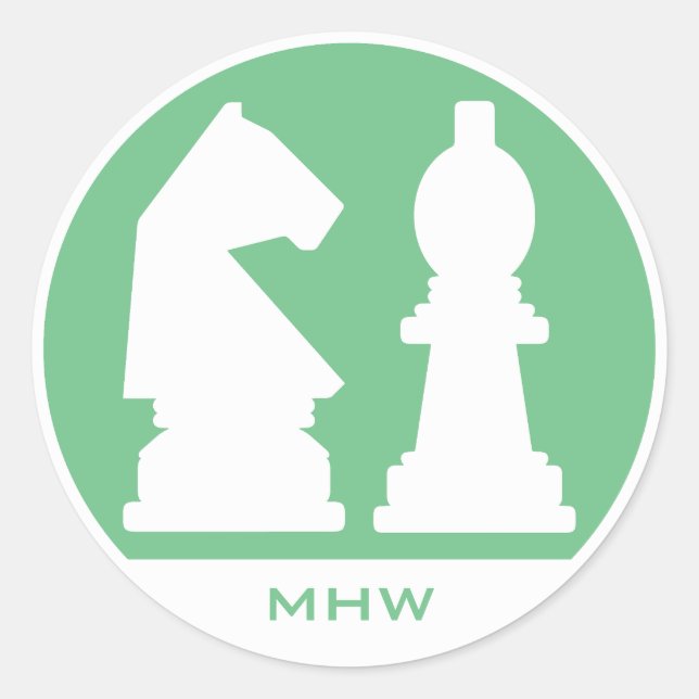 CHESS custom monogram & colour stickers (Front)