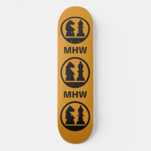CHESS custom monogram skateboard