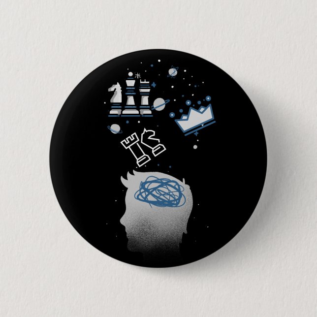 Chess Design 2 Inch Round Button (Front)
