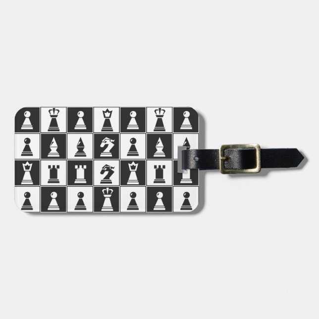 Chess Design Luggage Tag (Front Horizontal)
