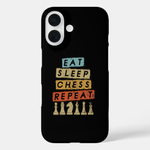 Chess - Eat Sleep Chess Repeat iPhone 16 Case