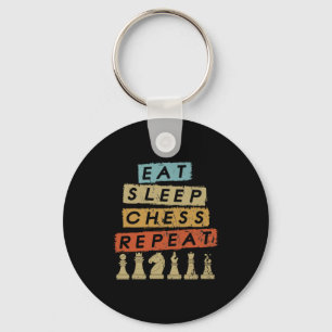 Chess - Eat Sleep Chess Repeat Keychain