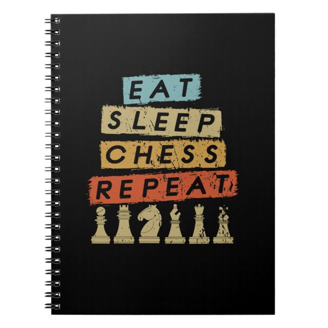 Chess - Eat Sleep Chess Repeat Notebook (Front)