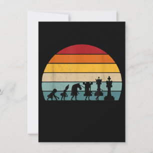Chess Evolution Retro Vintage Gift For A Chess Invitation