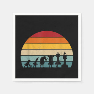 Chess Evolution Retro Vintage Gift For A Chess Napkin
