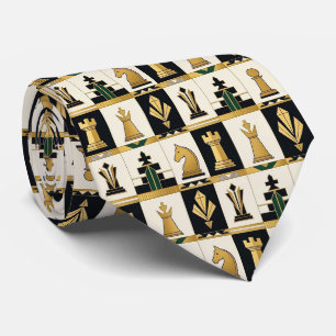Chess Faux Silk   Luxury Chess Game Gentleman's Tie