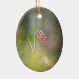 Chess Flower Nature Photo Ceramic Ornament