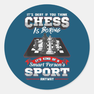 Chess Funny Quotes Humour Sayings Classic Round Sticker