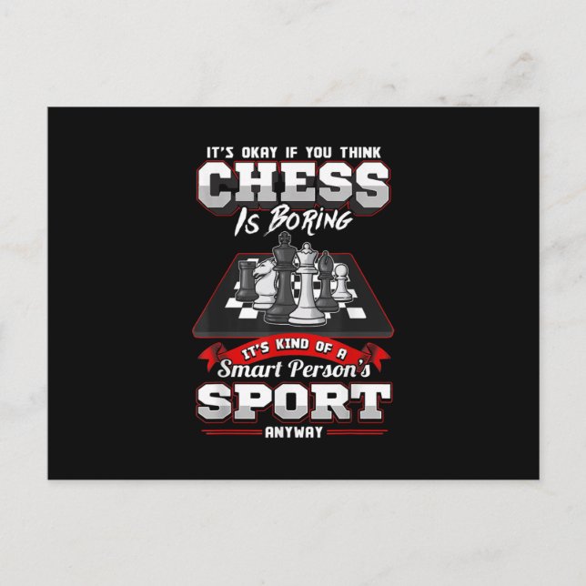 Chess Funny Quotes Humour Sayings Invitation Postcard (Front)