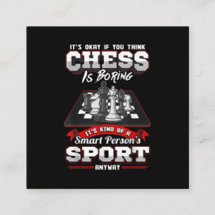 Chess Funny Quotes Humour Sayings Square Business Card