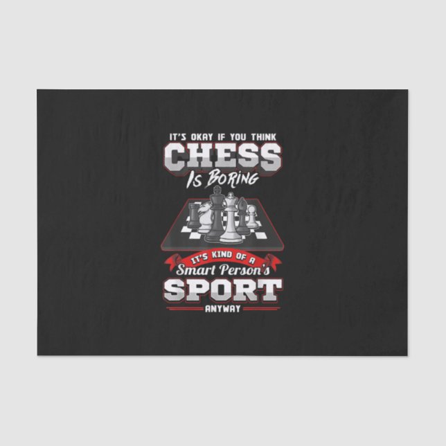 Chess Funny Quotes Humour Sayings Tissue Paper (Front)